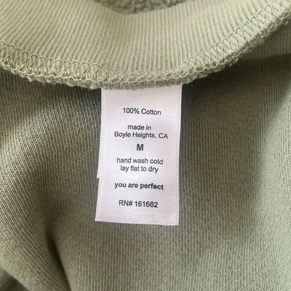 Ziggy sweatshirt. Inside out, cotton fleece bracelet sleeve shrunken crew. NWT. - Picture 6 of 7